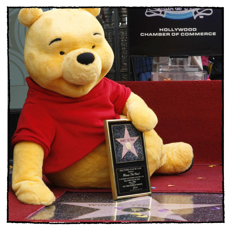 Winnie the Poohs star on the Hollywood walk of frame